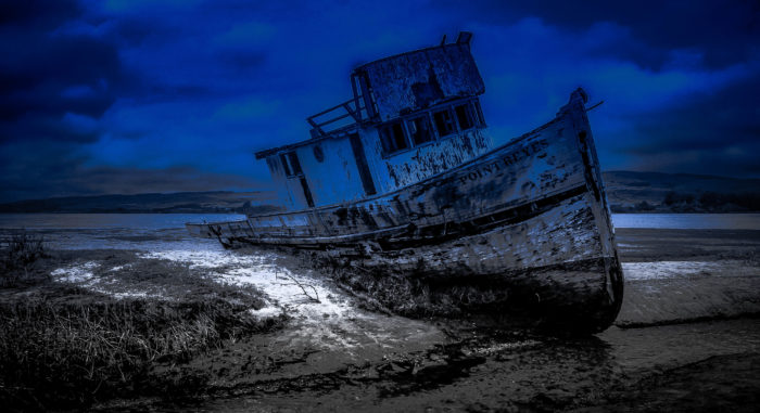 Old Fishing Boat Cornwall Canvas Wall Art Prints - Walk the High Street